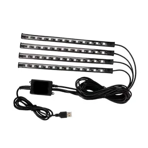 4 in 1 Car LED Bar Light, USB Powered Smart Car Interior Decor Light with APP Control, RGB LED Lights for Car Truck ATV UTV Decor, Multifunctional Car Led