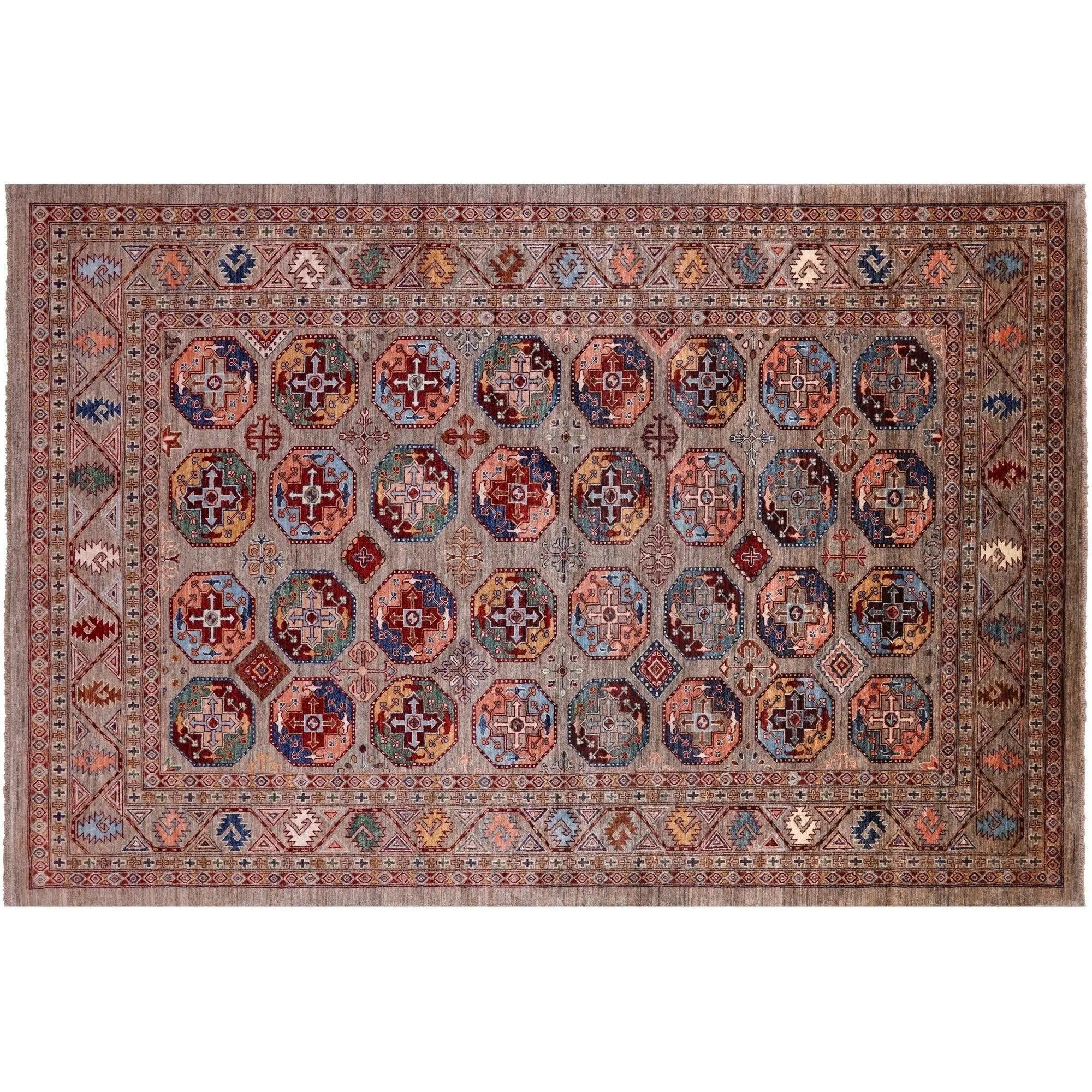 6' 9" X 10' 2" Bokhara Hand Knotted Wool Rug - Q7421