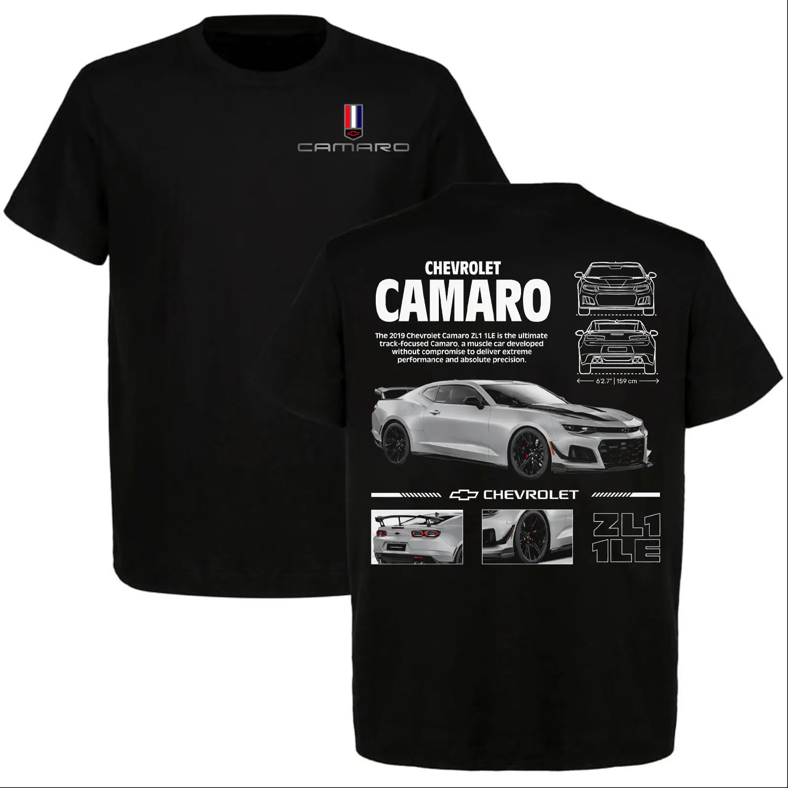 Chevrolet Camaro ZL1 1LE T-shirt | High-Performance Muscle Car Shirt | Camaro ZL1 Graphic Tee | Chevy Fans Apparel | Track-Ready Camaro Gift