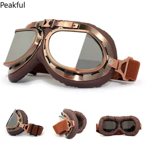 Motorcycle Pilot Goggles – Vintage Protective Glasses for Men, Stylish & Durable for Cruiser, Cafe Racers, and Scooter Rides, Essential Riding Gear