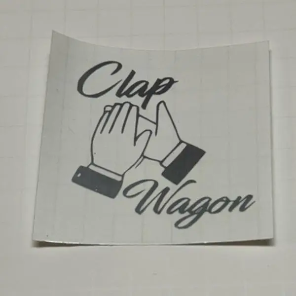 Metallic Clap Wagon Car & Motorcycle Decal Sticker - Premium Colored Permanent Vinyl, Made-to-Order Customizable Options, 1-3 Days Processing Time, Includes Transfer Tape, Permanent Adhesion, Biker & Car Badge & Motorcycle Sticker Decoration, Car Badge De