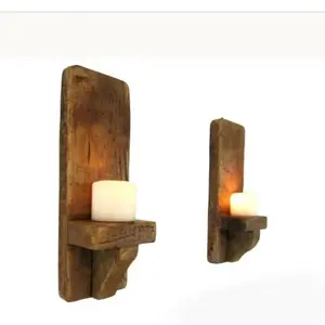 Candle Scones Set, Wall Scones, Candle Holder, Sconces For Candles, Farmhouse Chic Decor. Wooden Ornaments