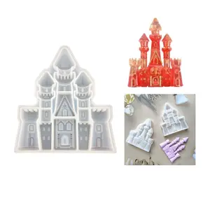 Castle Shape Silicone Mold, Reusable Resin Casting Mould for DIY Crafts, Jewelry Making, Home Decor, Durable and Repeatable