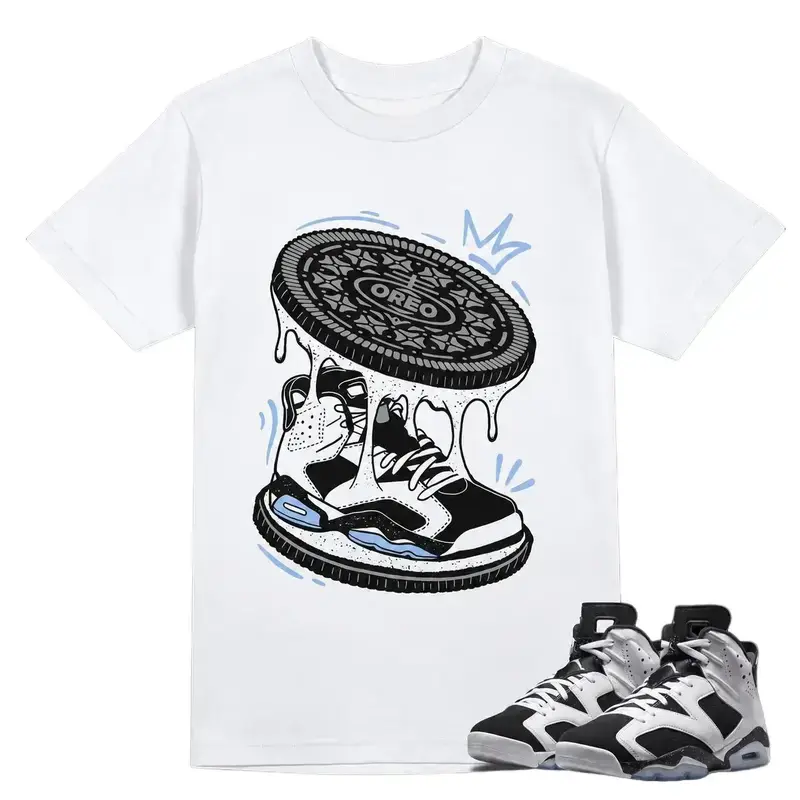 6 Oreo Black White Matching T Shirt, Cookie Graphic Shirt Graphic Shirt Menswear Unisex! Graphic Shirt, Unisex T-Shirt Gift For Women and Man, 90s Hip Hop Tee, Sneaker Head Gift