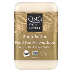 One with Nature Dead Sea Mineral Bar Soap, Shea Butter, 7 oz (198 g)