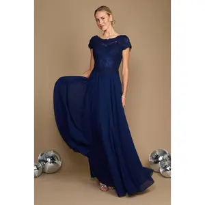 Dylan & Davids Short Sleeve Formal Evening Dress
