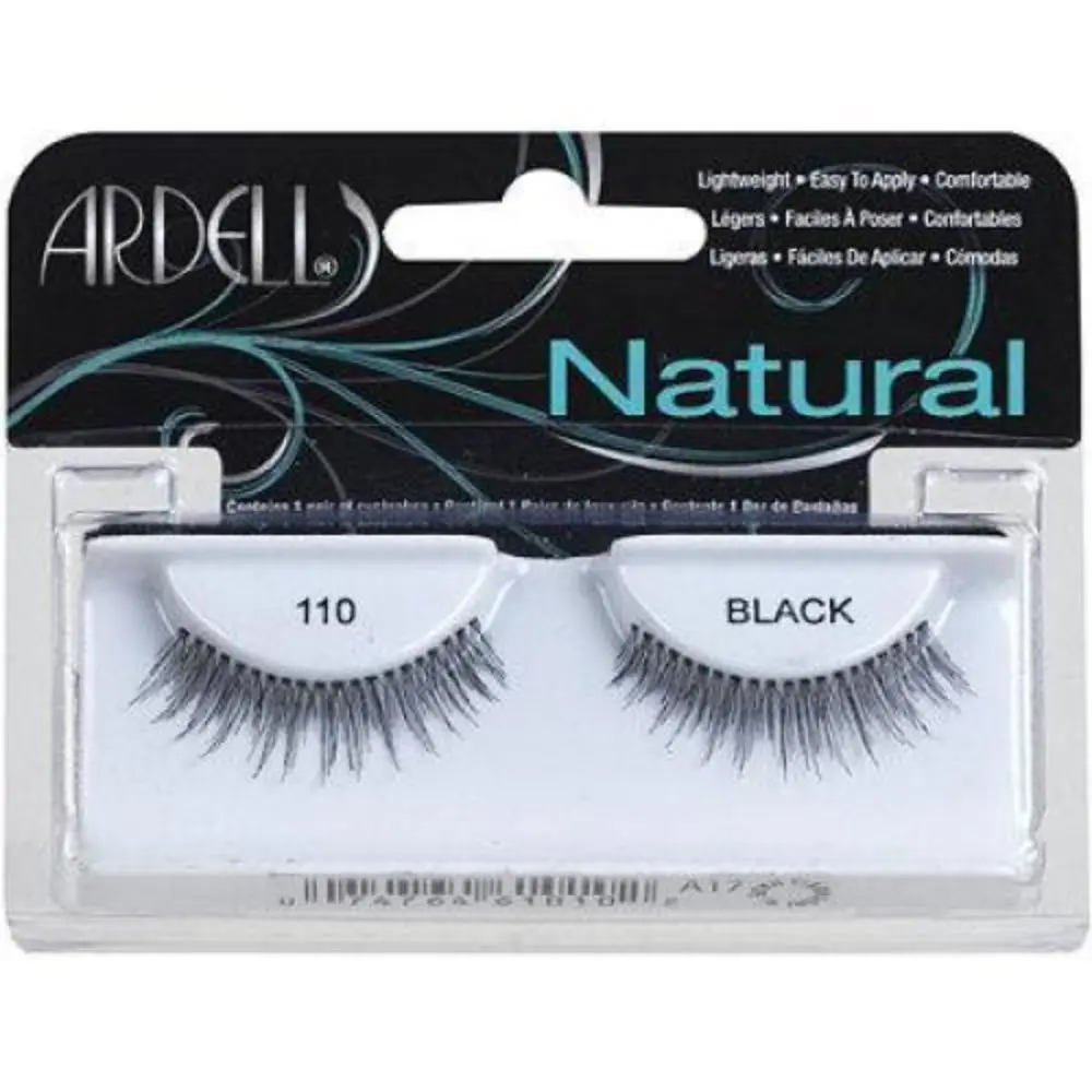 Ardell Natural Lashes 110 Black False Eyelashes - Cosmetic Eyelashes Extensions for Makeup, Eyelash Extensions, Lightweight Lash Extensions
