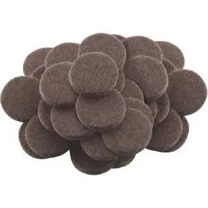 212 MAIN Self-Adhesive Fiber Protective Sheets, 1 in. Round Brown, Pack of 48, for Home Improvement Surface Protection