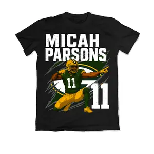 Micah Parsons Shirt Green Football | Game Day Fan Apparel | Unisex t-shirt Football Men s T Shirt Graphic Unisex Crewneck Basic T-Shirt