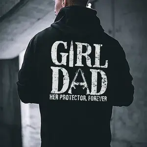 Girl Dad Her Protector, Forever Printed Fleece-lined Unisex T-Shirt, Sweatshirt, Hoodie