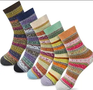 5 Pairs Socks for Men & Women - Four Season Breathable Crew Socks, Soft Knit Socks for All Year Wear