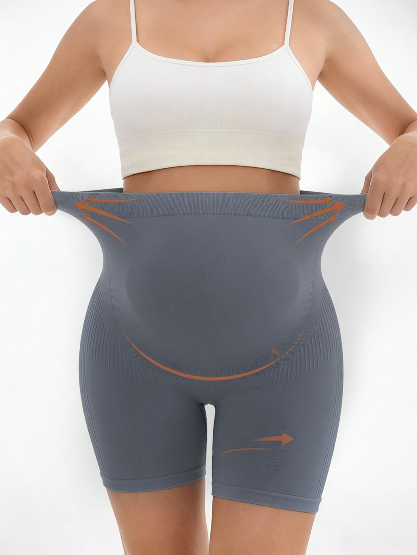 HIJESSE Women's Pregnancy Seamless High-Waist Shorts, Soft Belly Support Panel, Tummy Control & Butt-Lifting Design, Ideal For Daily Wear, Prenatal Yoga, Work & Maternity Photoshoots, Spring & Summer