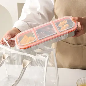 304 Stainless Steel Food Storage Box, Reusable Snack Container with Dividers and Lid, Lightweight Non-Toxic Lunchbox for Office & School, Travel Friendly, Meal Prep Containers