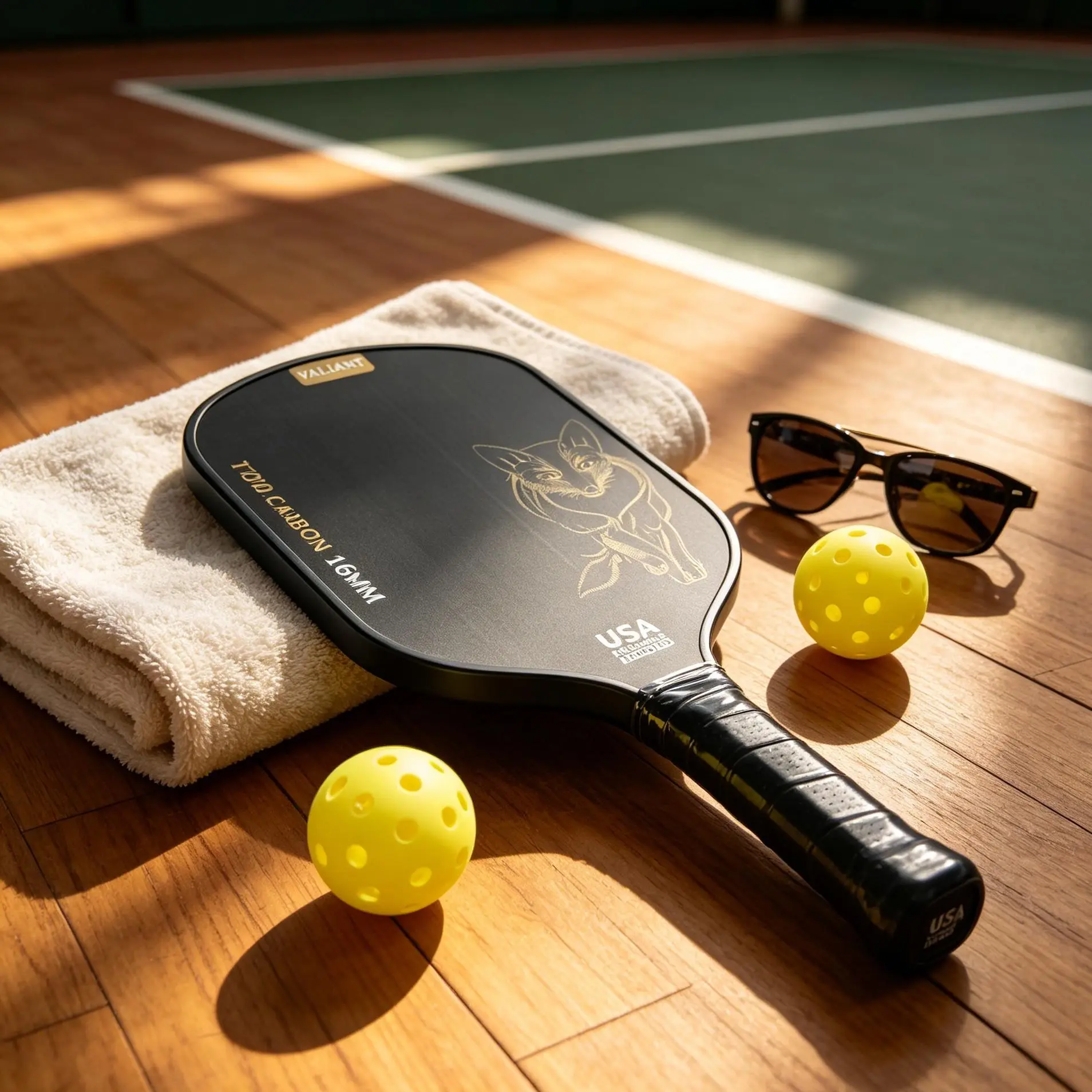 Pickleball Paddle - High-Performance T700 Carbon Fiber, 8oz Lightweight, Extended Handle for 2-Hand Grip Backhand, Shock-Absorbing Core for All Levels Players, Carbon Fibre, Fast Shot Response
