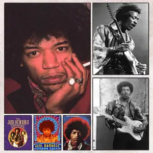 J-jimi H-hendrix Poster Gift with prints Home bedroom living room decoration promotion and display suitable for bedroom bar parlor home decor gift fade-Resistant, Non-sticky, vibrant Wall print poster Unframed Art Print