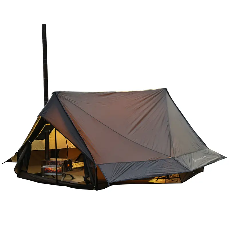 Hot Tent with Stove Jack - 4-Season Winter Camping Tent for 1-2 Persons | Waterproof, Windproof, Lightweight | Ideal for Backpacking, Hiking, Hunting, and Fishing | 82 x 59 x 47 inches Heavy Duty Tent