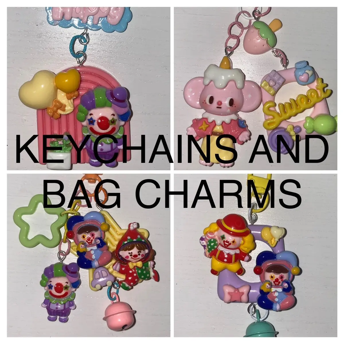 Premade Keychains and Bag Charms