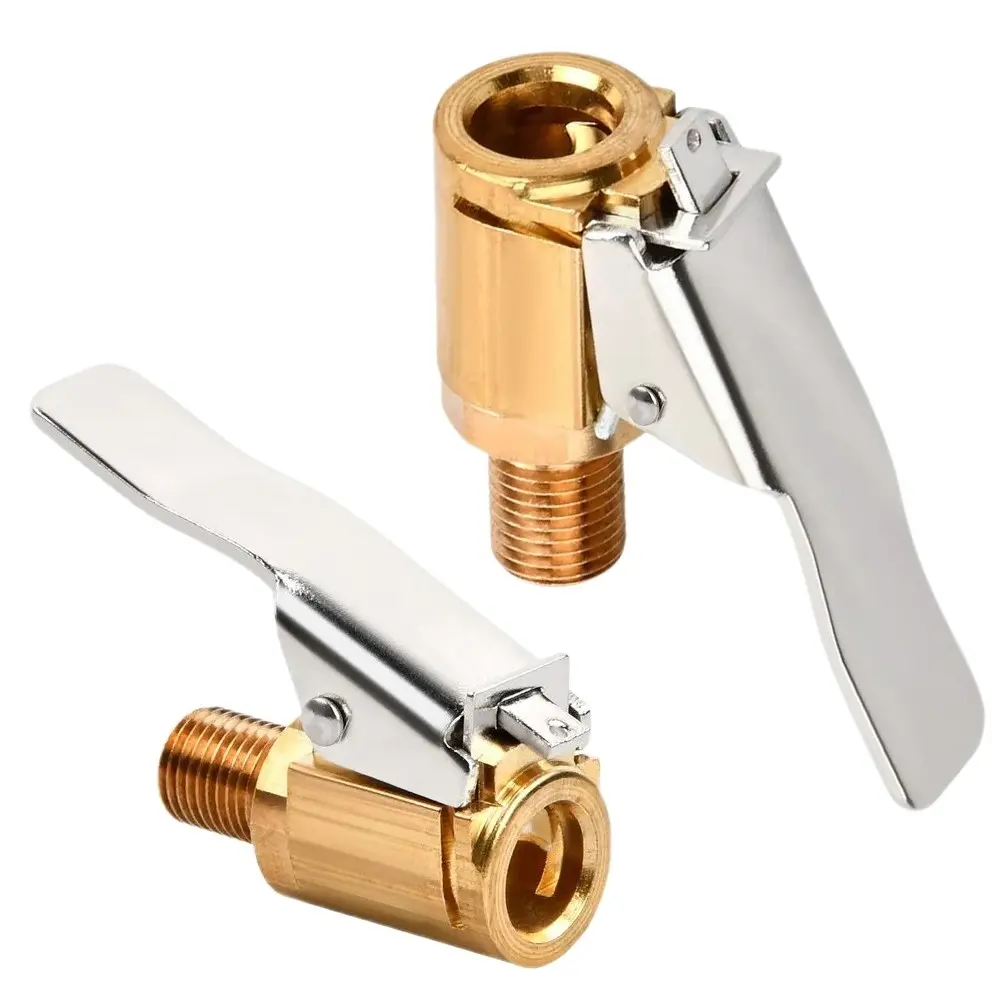 Car Air Pump Connector Tool with Press-Lock Nozzle, Clamp Tire Valve Stem, Vehicle Tire Inflator Adapter, Car Repair Tool, Air Pump Accessories