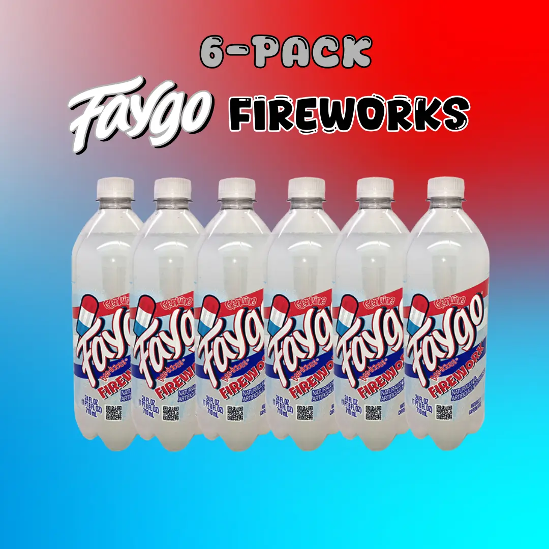 Faygo Cotton Candy Soda Pop 6-pack 24oz Exotic Soda - Beverage - Flavor Drink