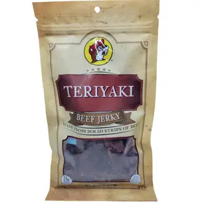 Bucees Teriyaki Beef Jerky- 4oz bag of Savory Robust Flavors, Tender Strips of Protein Packed Snack Food high protein