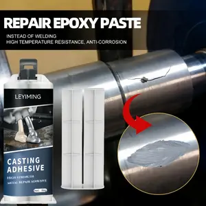 Ab Metal Repair Adhesive Industrial Strength, Waterproof Epoxy Resin Set for Pipe Leak Repair, Versatile Welding Glue for Metal, Ceramics, Cement and Plastic, High Strength Glue, Waterproof Bond Seal, Concrete Sealant Waterproof