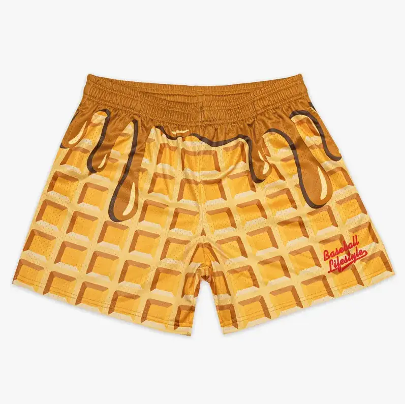 Lightweight Breathable Summer Sports Activewear, Ice Cream Youth Mesh Shorts, 5-Inch Premium Athletic Shorts
