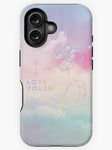 Love Yourself Her Pastel Clouds Bts Bangtan Kpop Merch Iphone Case Phone Case Phone Cases Phone Cover Hard Case Tough 2-Piece Phone Case