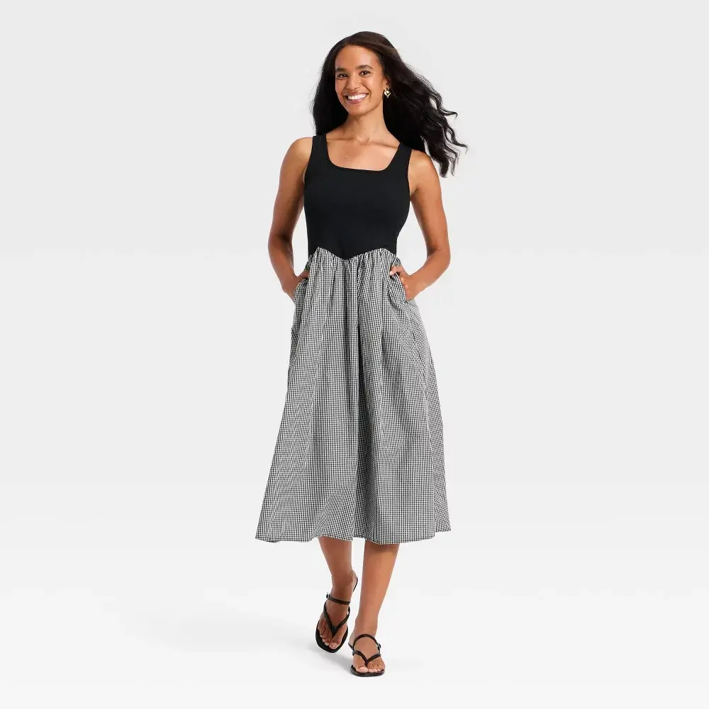 sachin and babi light blue dress Target Woman Australian Cotton Resort Woven Asymmetrical Midi Dress