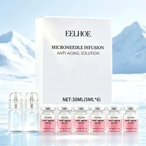 Micro-Infusion Serum  Bundle for Wrinkles, 6 bottles/box，Fine Lines & Dark Spots -   Needle At-Home Facial Kit with Collagen & Peptides Hyaluronic Acid lift