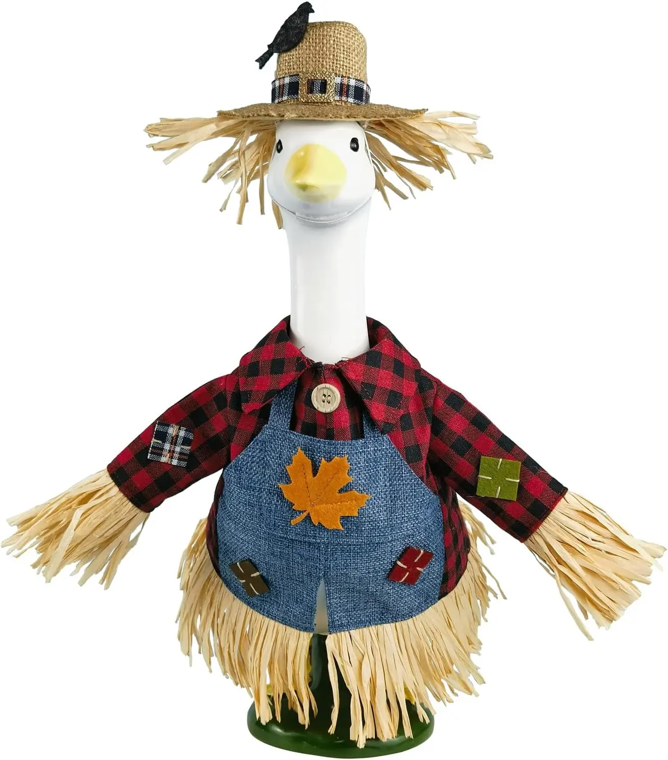 Porch Goose Costume Set - Fall Themed (Scarecrow, Witch, Ghost, Skeleton, Pumpkin) Outfits for Plastic & Cement Goose Statues, Fall Decor for Home, Garden Decor, Both Indoor/Outdoor Party Decorations