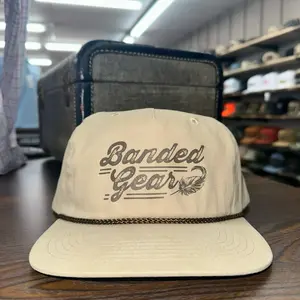 Banded Gear Feather Casual Roper Hat - Khaki