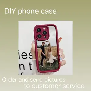 IPhone 12–17 family photo custom “Sky Eye” gradient phone case — exclusive drop-proof case for dad and mom