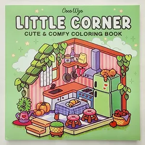 Little Corner Coloring Book for Adults and Teens - Cozy Spaces 40 Hand-Drawn Pages, Compact Size, High-Quality Prints