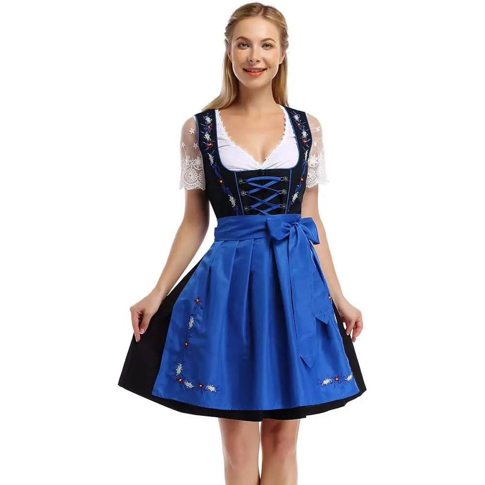 GARVEE Women's Dress Oktoberfest German Dirndl 2-piece Girl's Beer Costume G