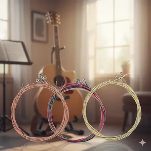 Professional Anti-Rust Phosphor Bronze Acoustic Guitar Strings Set - High-Quality Upgrade, Durable & Break-Resistant Steel Strings for Dorm, Stage & Multi-Scenario Use