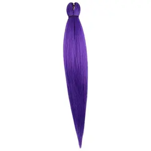 Vibrant Purple Braiding Hair Extensions with Yaki Texture, Perfect for Braids, Stage Performances, Party Looks, Halloween Costumes and Cosplay Styles