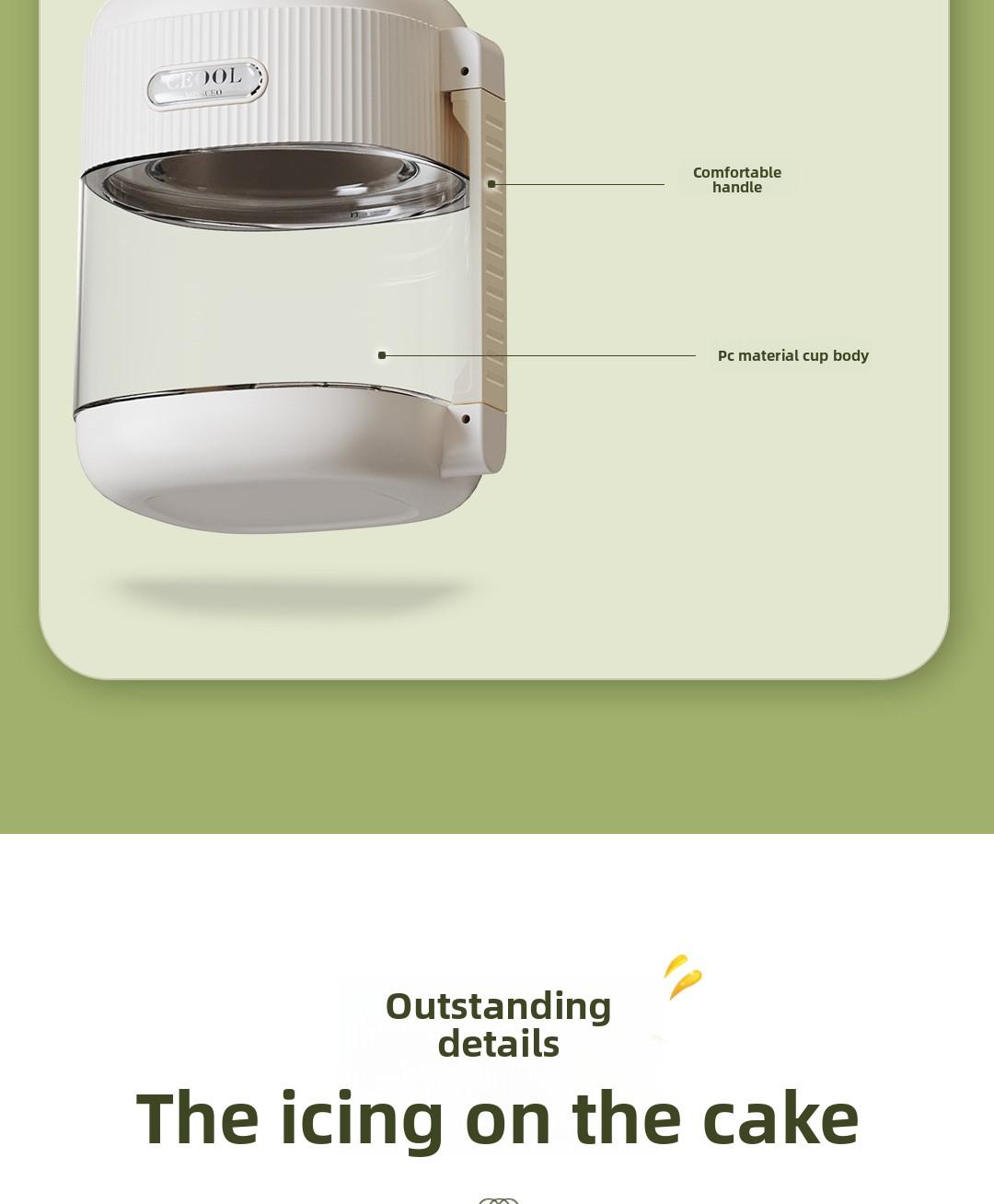 CEool Portable Blender, Cordless Personal Juicer Cup, Multifunctional Fruit & Ice Crushing Blender for Home and Travel