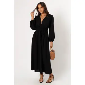 Cece Long Sleeve Maxi Dress - Black