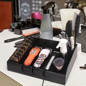 New Hair Salon Organizer Box, Multi-Functional Desktop Tray, Essential Barber Tools Holder, Professional Beauty Storage Solution, Hairdresser Tool Box