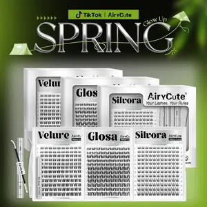 AiryCute Natural Style Collection | Say Goodbye to Clumpy Lashes | Velure, Silvora, Glosa | Natural Daily Style | Beginner-Friendly DIY Lashes | Flawless Trendy Must-Have Clusters