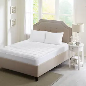 Montview 3M Microfiber Mattress Pad (King) White: Water-Resistant Box Quilting Fits 18" Depth