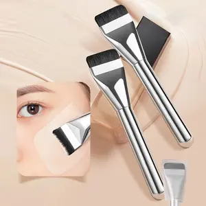 Professional Liquid Foundation Brush, Flawless Makeup Application Ultra-thin Flat Head Foundation Brush for BB Cream, Concealer and Liquid Foundation, Facial Mask Makeup Brush, Suitable for Daily Home Use or Travel for Women