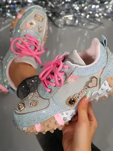 Women's Soft Rubber Sole Dad Shoes, Checkered Rivet Design, Comfortable Flat Sneakers, Casual Sneakers, Walking Shoes, Trendy Student Fashion, 2026 New Arrival, Footwear