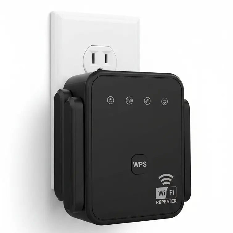 WiFi Extender WiFi Repeater 300Mbps, 2.4GHz WiFi Signal Booster & Range Extender with 4 Antennas, Repeater/AP Mode, Ethernet Port, Wireless WiFi Amplifier for Home Office