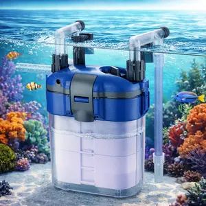 3-Stage HOB Aquarium Filter, External Hang On Back Power Filter, Quiet High-Flow Filtration 400 L/H for Freshwater Fish Tanks