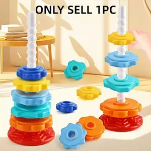 Baby Stacking Tower Toy, Early Learning Montessori Toy, Sensory Gifts for Boys & Girls, Educational Toy for Kids, Blocks Tower Game