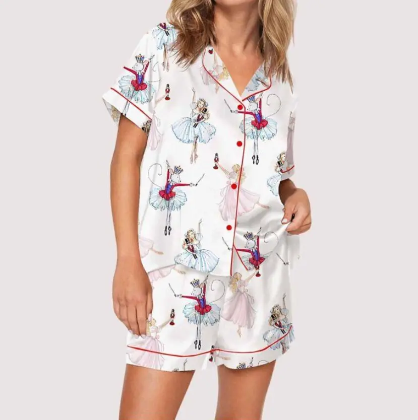Clara Nutcracker Pajama Set, Satin Pyjamas set