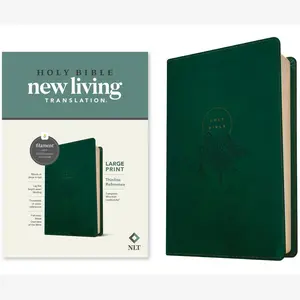 NLT Large Print Thinline Reference Bible, Filament Enabled (LeatherLike, Evergreen Mountain , Red Letter)