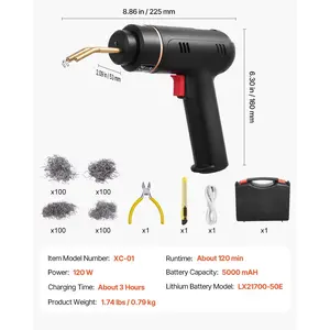 VEVOR Plastic Welding Gun 120W Plastic Welding Kit, with 400 Nails