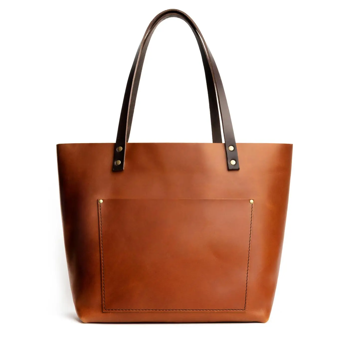 Portland Leather Classic Leather Tote – Premium Leather Work Tote Bag for Travel & Everyday Carry – Shoulder Bag with Interior Pockets Durable Commute Bag